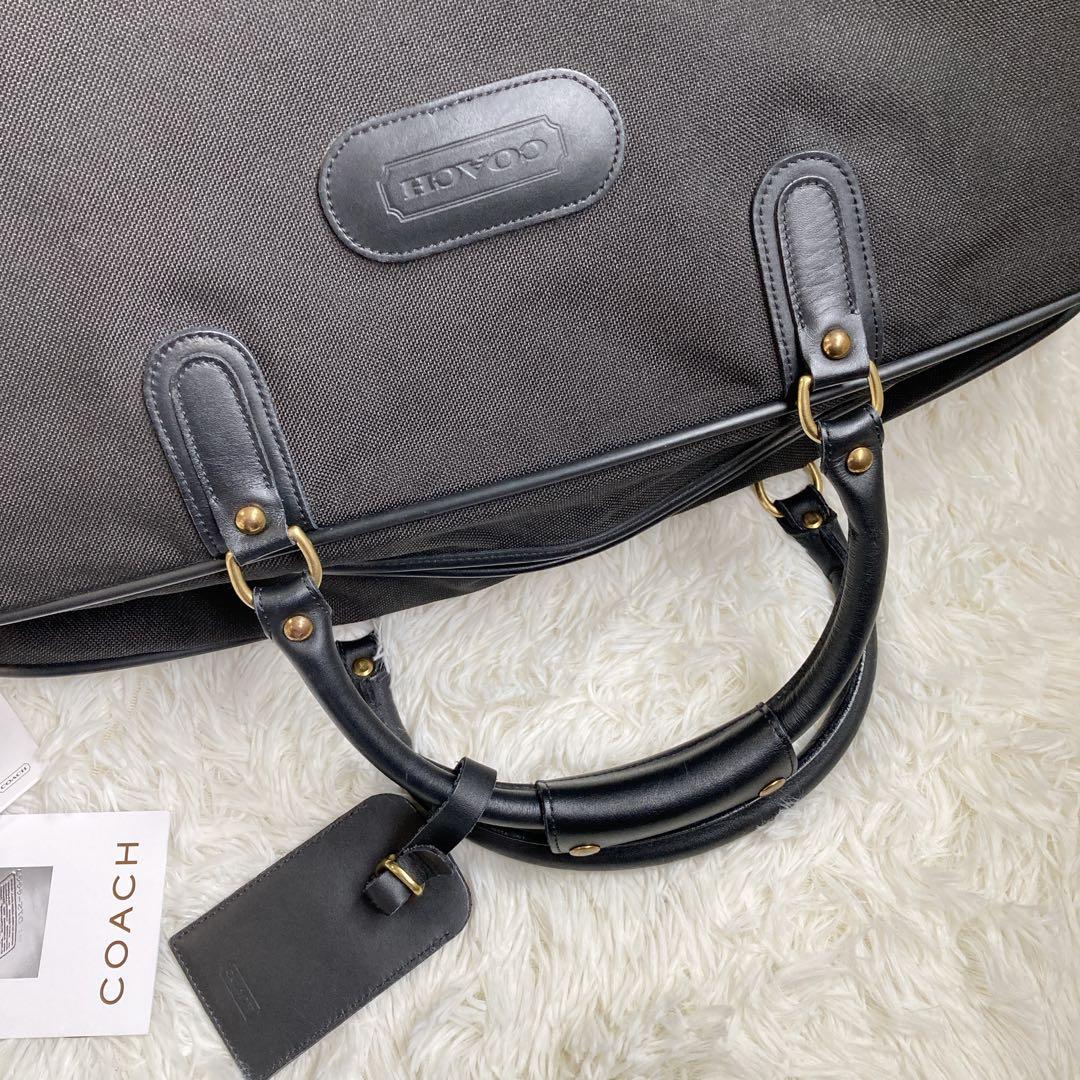 極美品 vintage coach old archive 特大 ボストン 黒