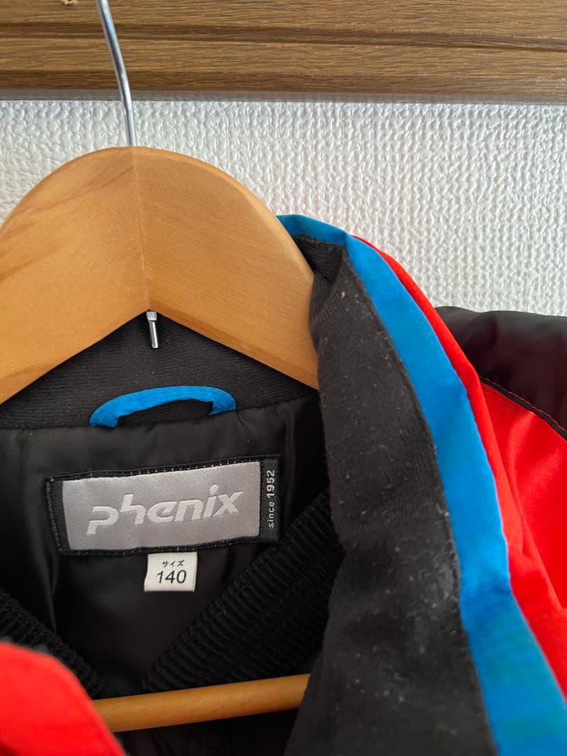 140 PHENIX 子ども用スキーウェア 赤 防水素材
