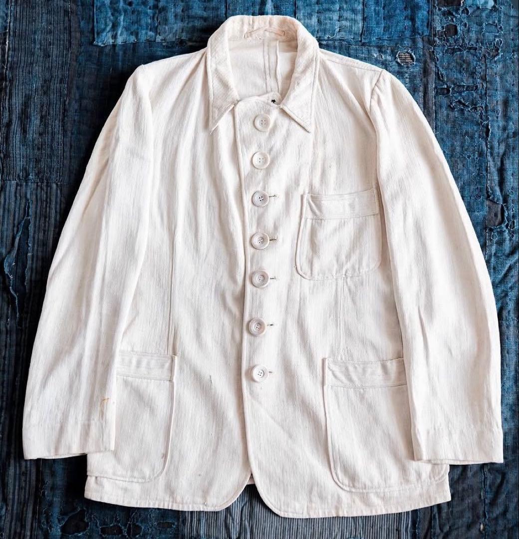 ジャケット・アウター ~30'sGermanArmy DrillichHBT LinenJacket