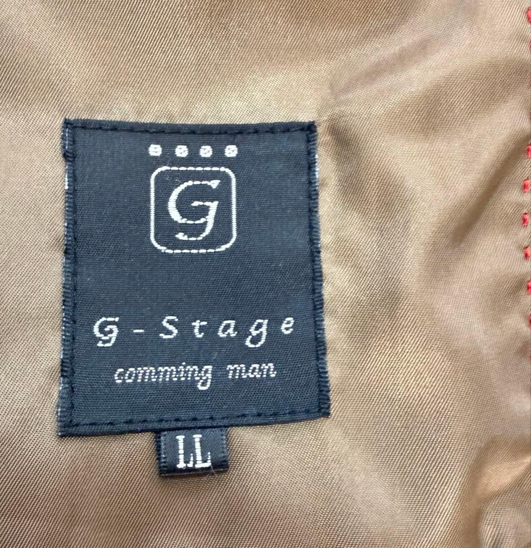 【美品】　g-stage ラムレザー　テーラードジャケット　大きいサイズXL