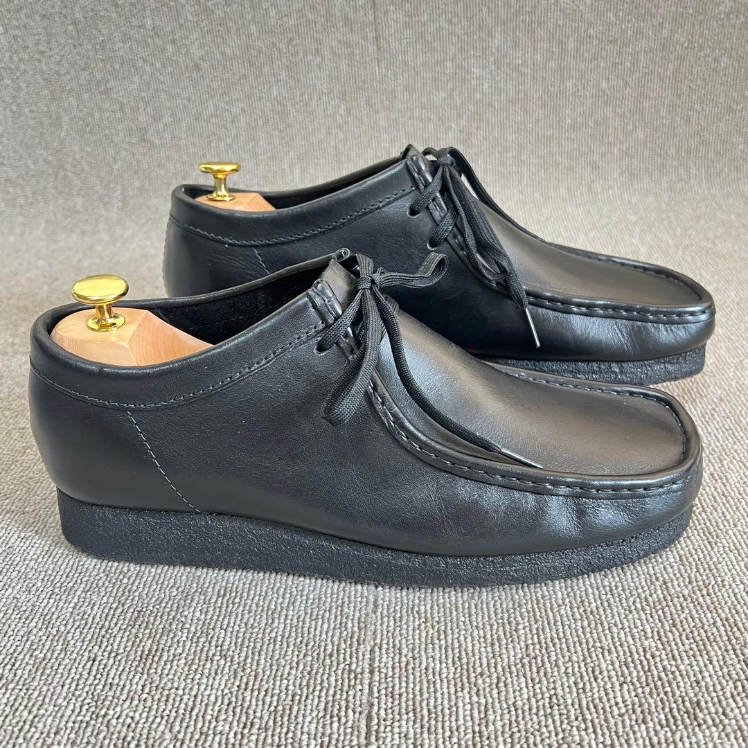 美品✨クラークス Clarks ワラビー ブラック レザー モカシン 27.0㎝