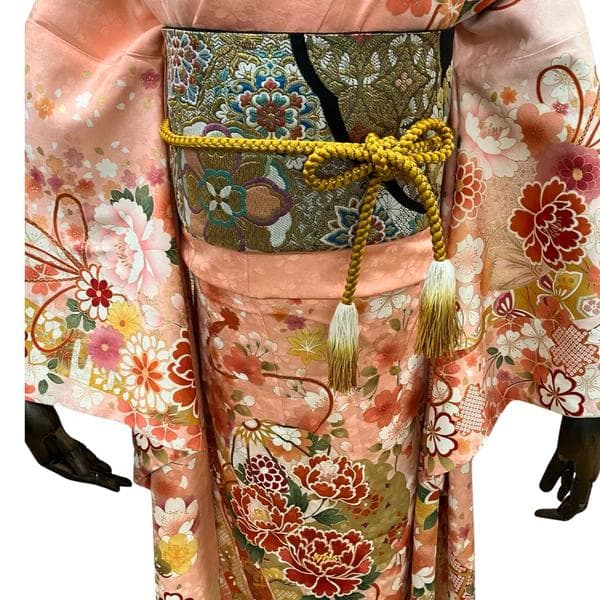 ≪早い者勝ち≫ 振袖 正絹 古典柄 成人式 単品 ピンク S*119 ●