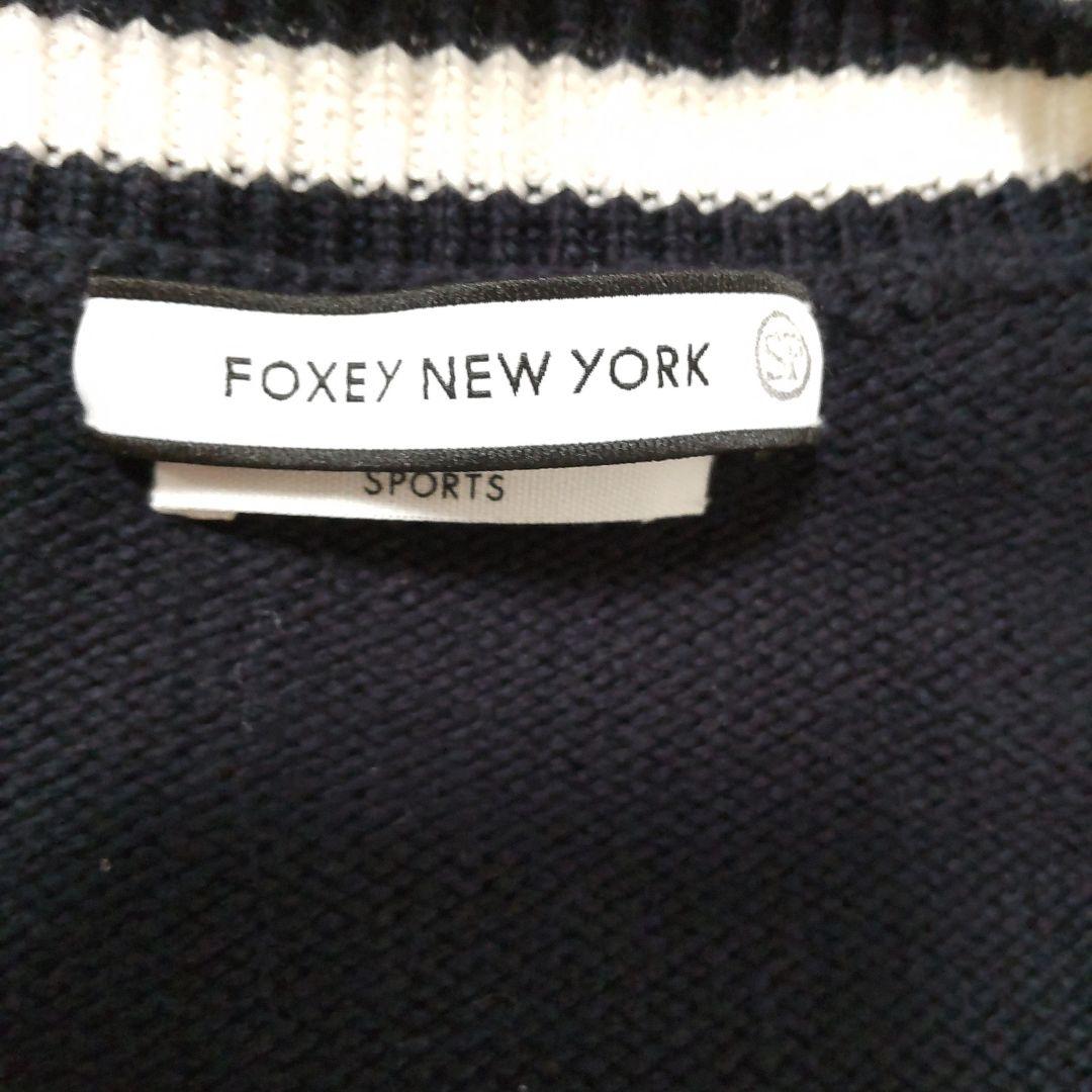 FOXEY NEW YORK ロゴ入り カーディガン 38