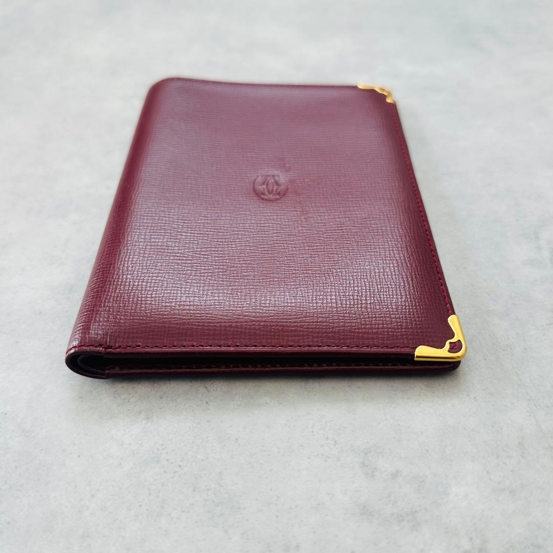 希少✨Cartier マストライン　二つ折り財布　札入れ　カード入れ　パスポート