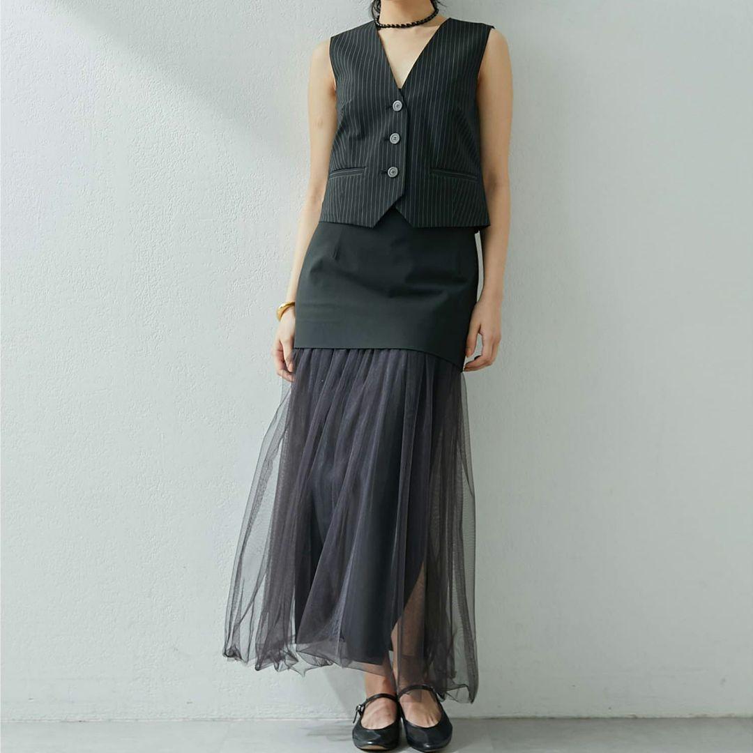 Whim Gazette ウィムガゼット チュールキリカエスカート 38