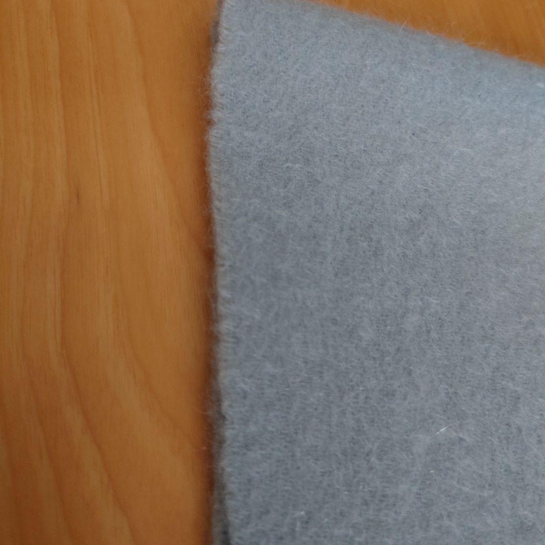 ロロピアーナ マフラー ロゴ 刺繍 カシミヤ100 %水色(中古)