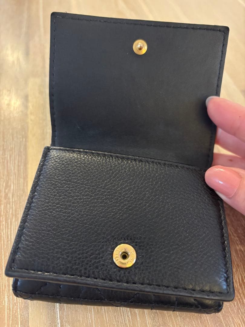 Diorカナージュ三つ折り財布　美品
