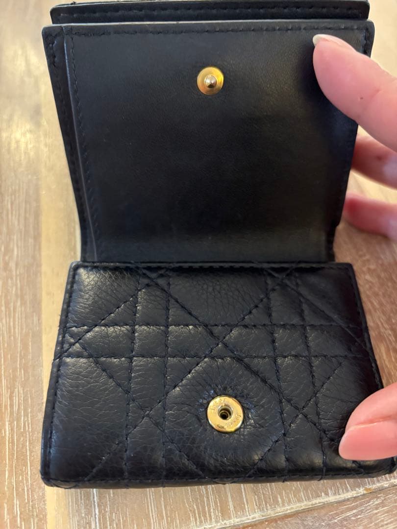 Diorカナージュ三つ折り財布　美品