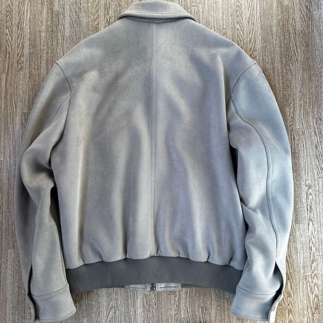 ZARA フェイクスウェードジャケット　ライトグレー　L