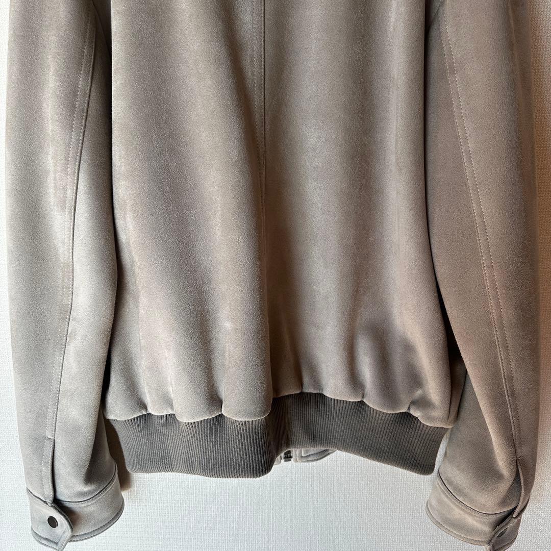 ZARA フェイクスウェードジャケット　ライトグレー　L