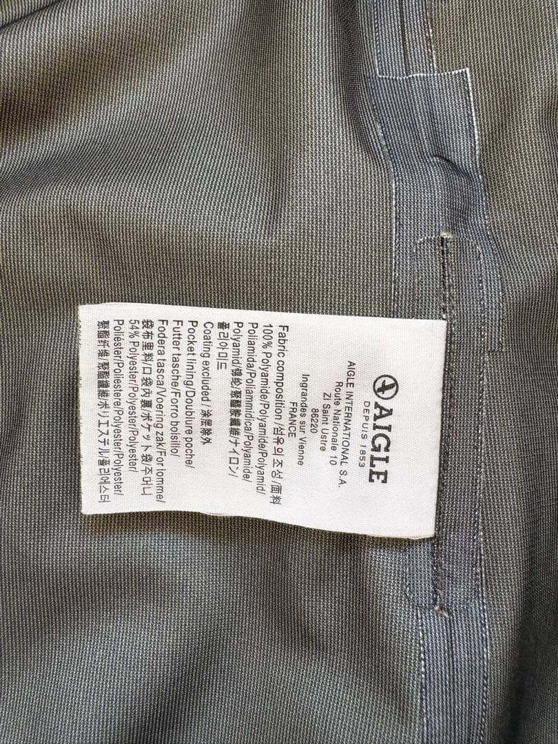 美品★AIGLE★GORE-TEX 透湿防水・防風ベルトフード付コート36サイズ