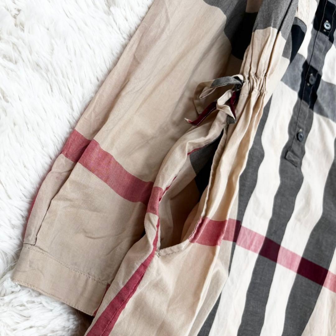 BURBERRY メガチェック 長袖 シャツワンピース S相当