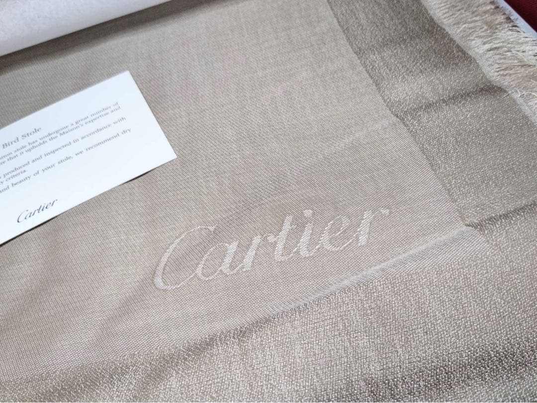 Cartier カルティエ　大判ストール　ショール　マフラー　新品　シルク