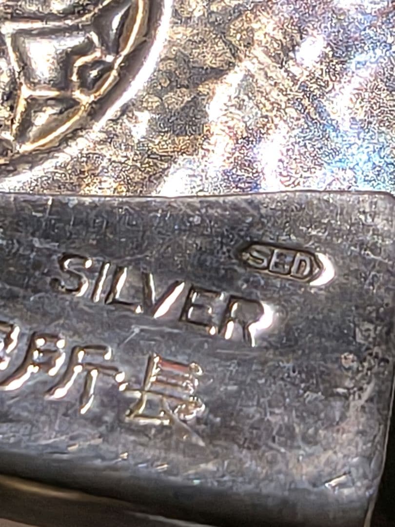 昭和レトロ★純銀シルバー製バックル★重さ約25.5gSILVER