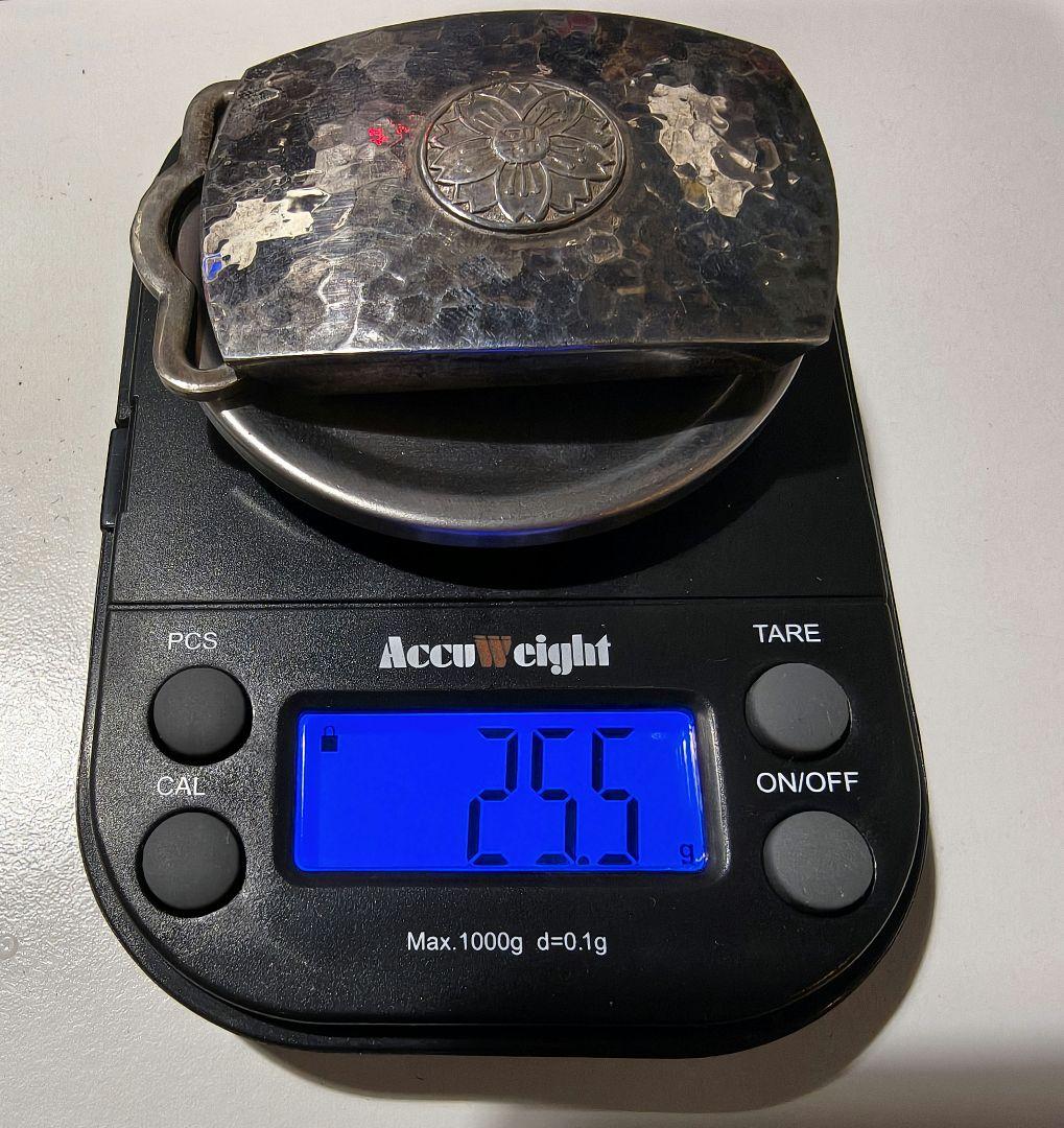 昭和レトロ★純銀シルバー製バックル★重さ約25.5gSILVER