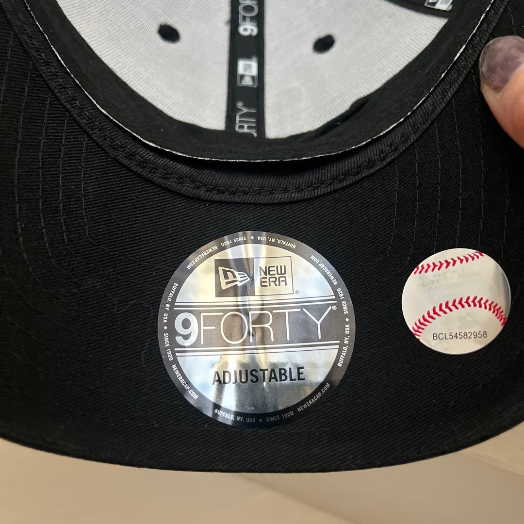 NEW ERA 9FORTY ブラックレザーキャップ