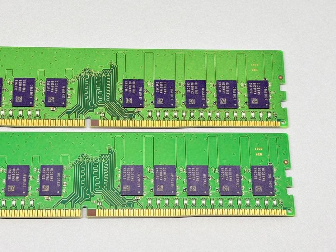 SAMSUNG DDR4 2666 ECC 16GBx2枚(計32GB)