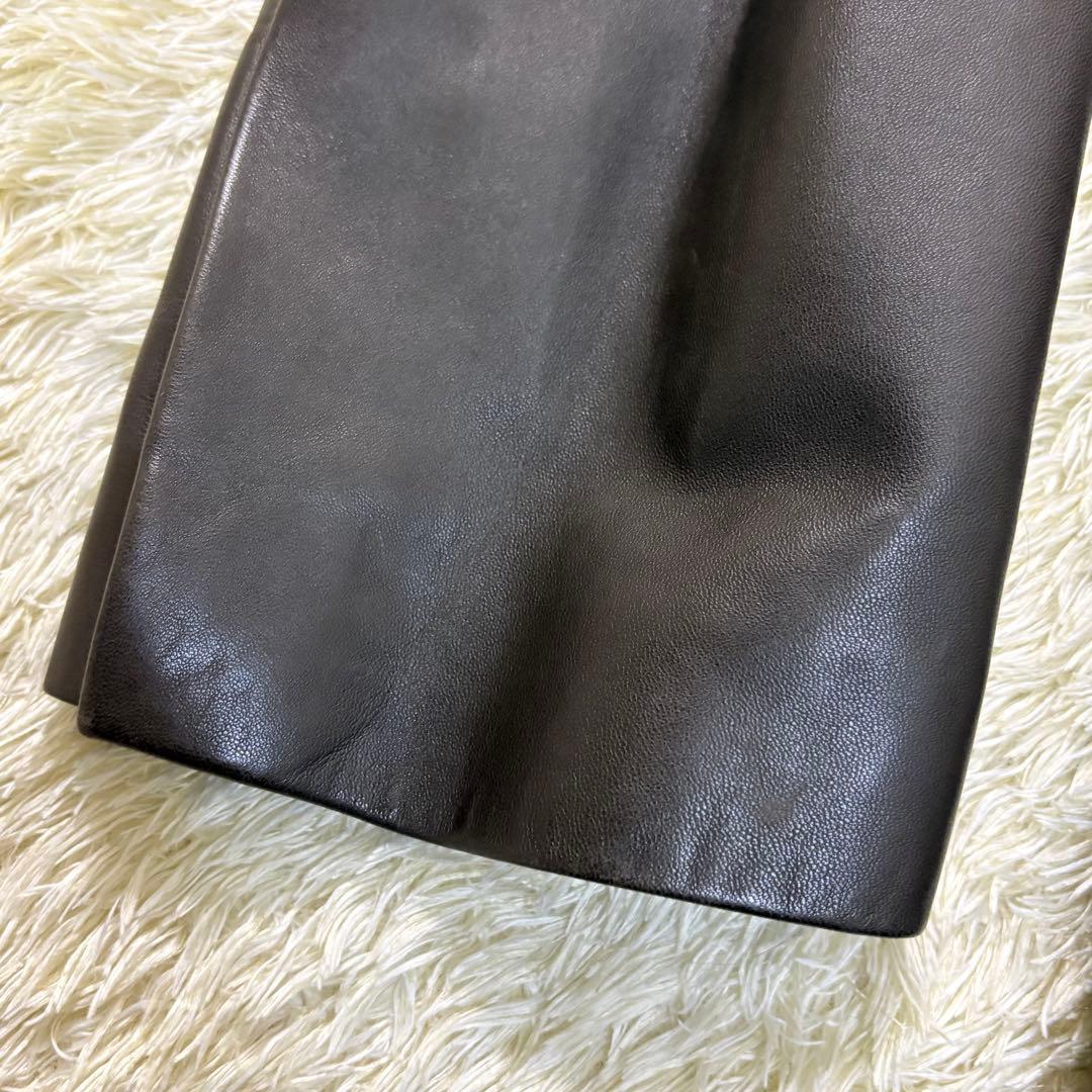 希少！！ ⭐︎付き　エルメス　HERMES レザージャケット　ラムレザー　段返り