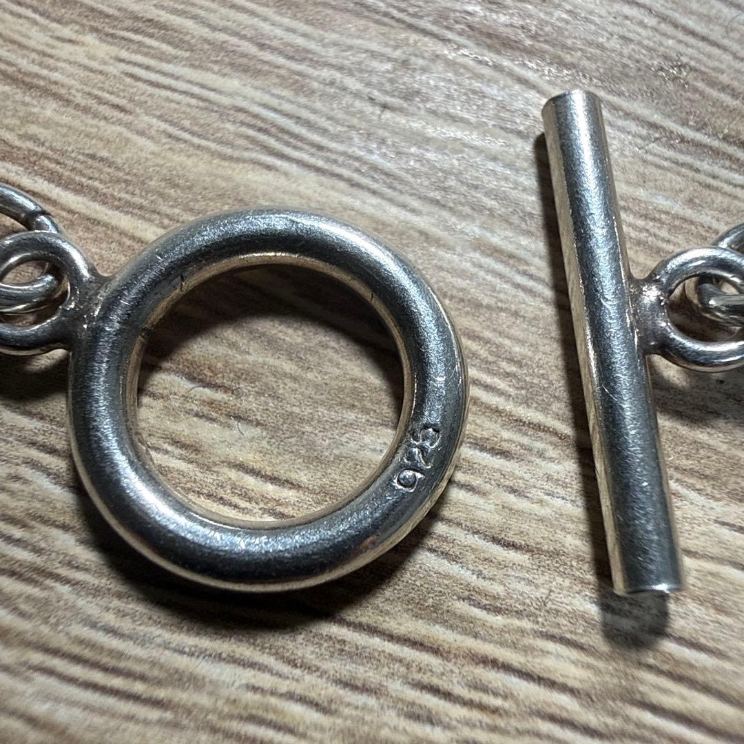 極太 925 SILVER シルバー リンクチェーンネックレス トグル式