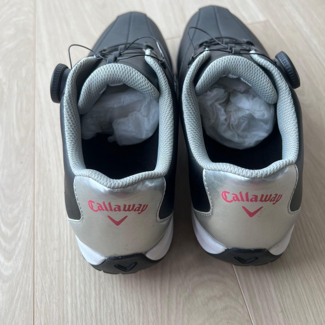 Callaway 24.5cm ゴルフシューズ レディース ブラック/ピンク