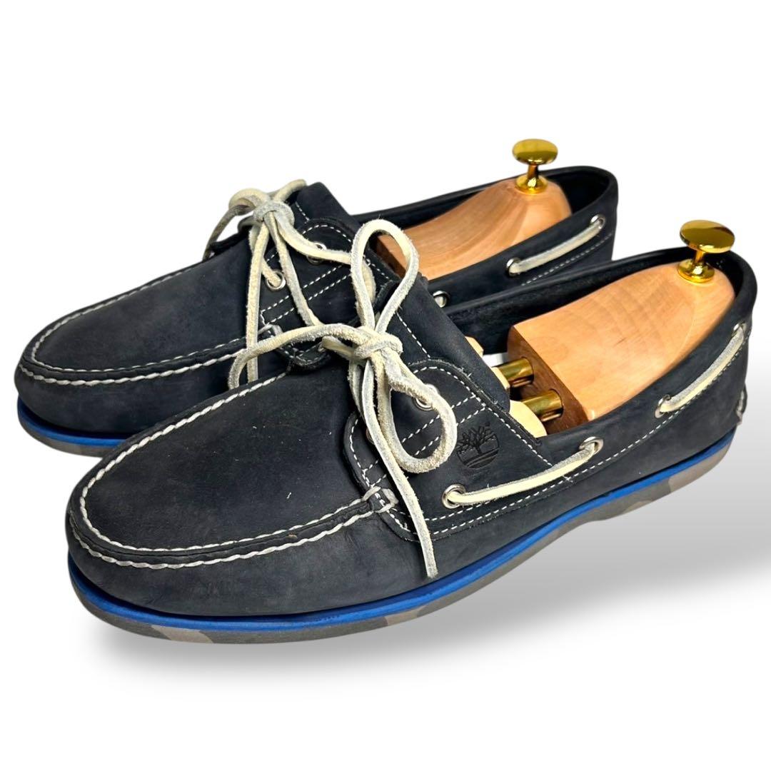 Timberlandティンバーランド2eye デッキシューズ　ネイビー迷彩レザー
