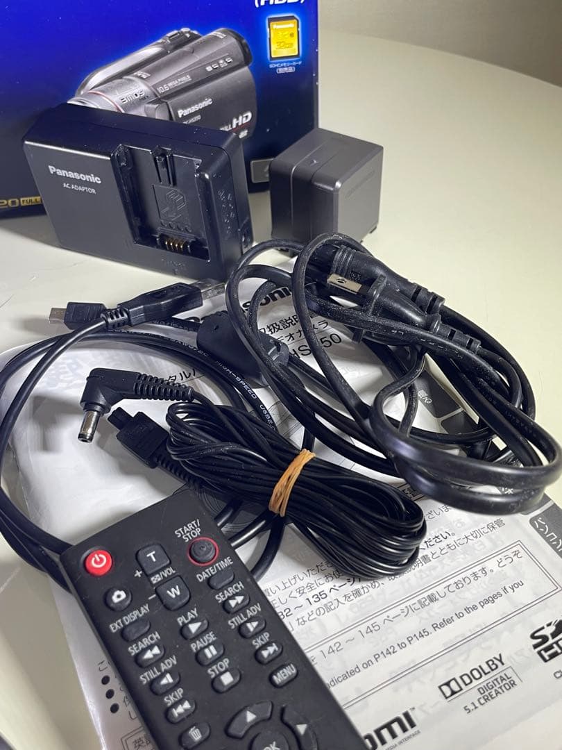 【取置き済】HDC-HS350 SD/HDDワイコンレンズ&大容量バッテリー付き