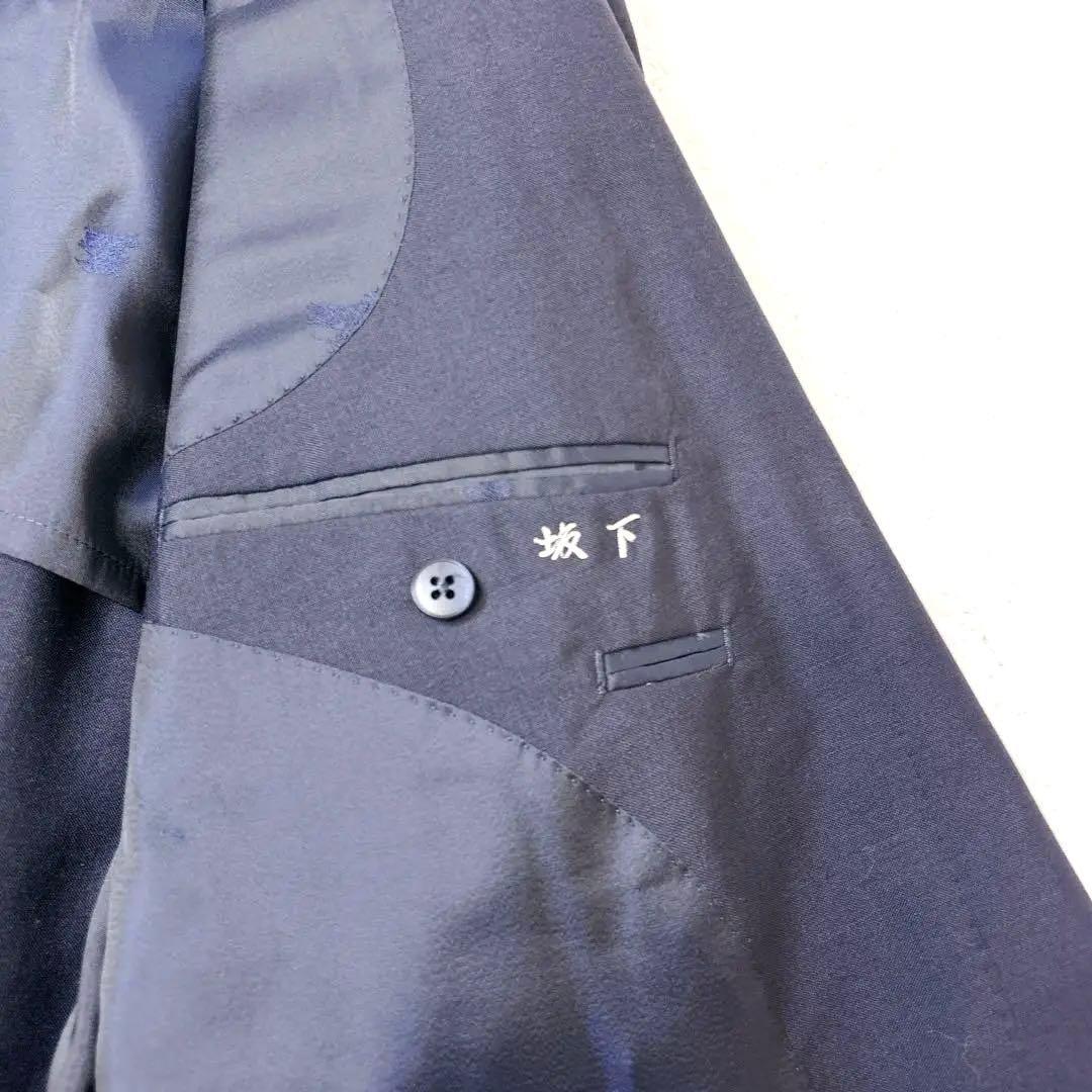 希少 Burberrys 紺ブレ ダブル 刻印 金ボタン モヘヤ混 BB7 3L