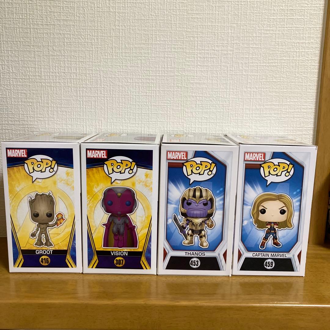 Funko Pop グルート&ヴィジョン&サノス&キャプテンマーベル