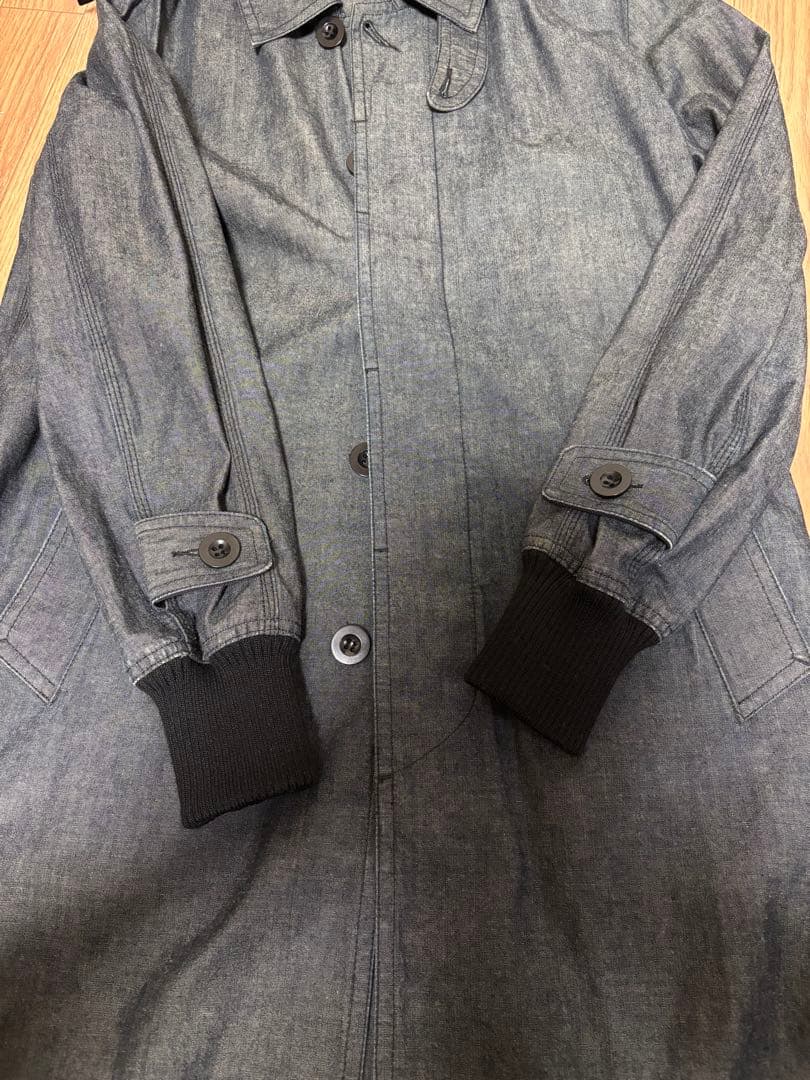sacai/デニムモッズコート 取り外しフード付き