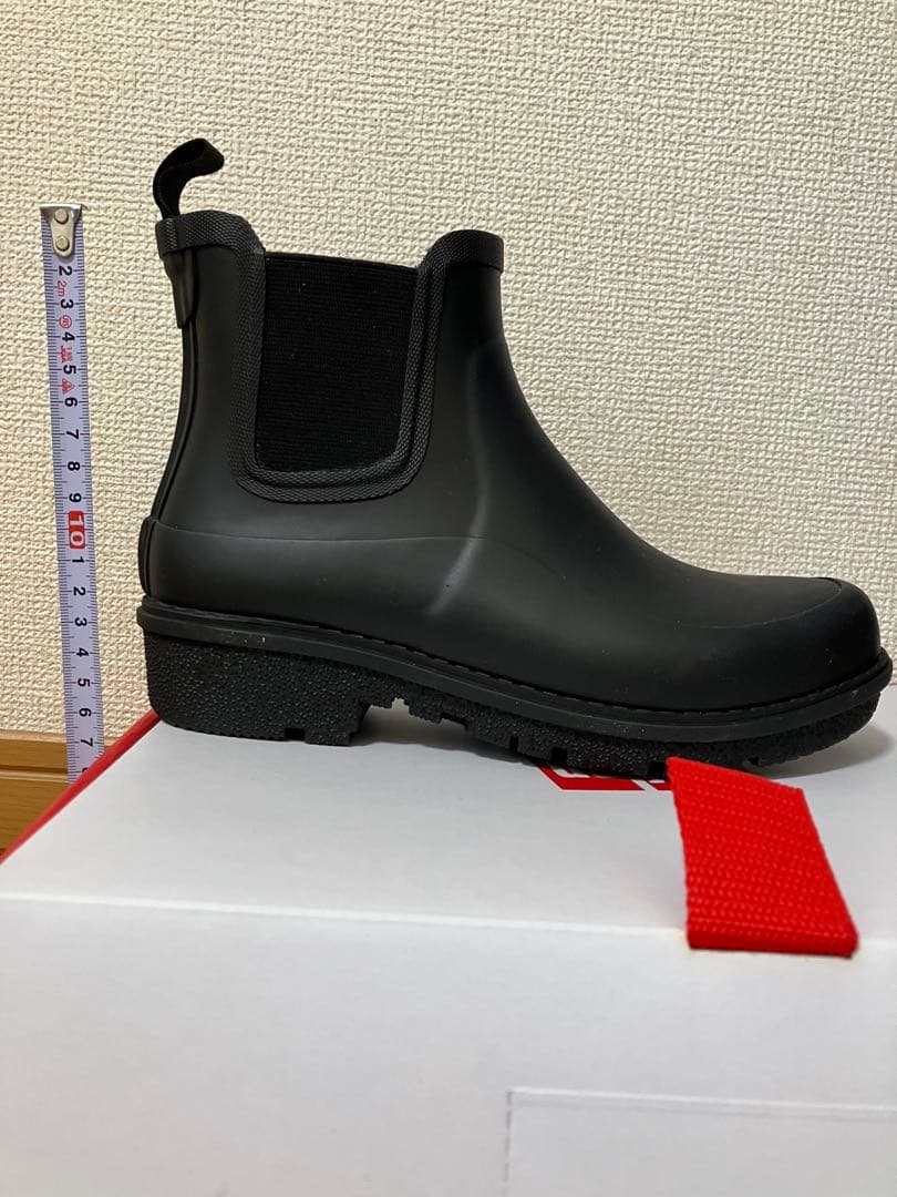 fitflopブラックラバーショートブーツ23cm