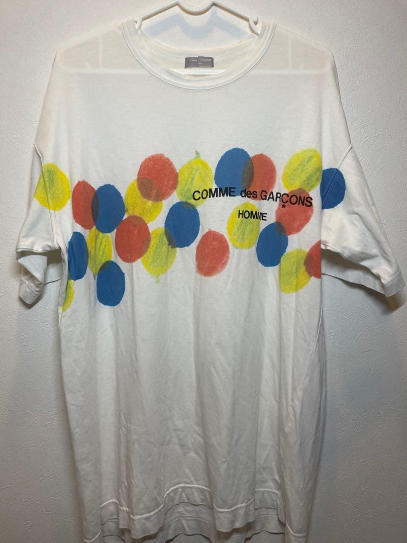 レア コムデギャルソンオム Tシャツ ドットプリントカラーロゴ 田中オム