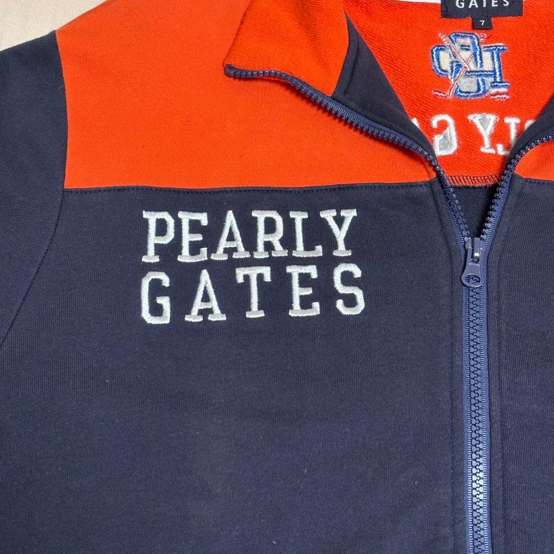 PEARLY GATES ブルゾン　フルジップジャケット　ネイビー×オレンジ　7