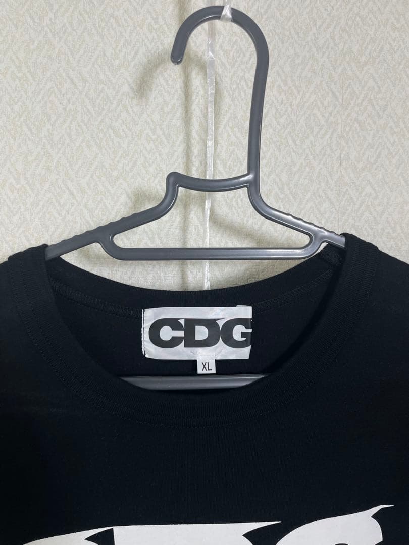 （美品)CDG コムデギャルソンx STUSSYコラボ コットン半袖TシャツXL