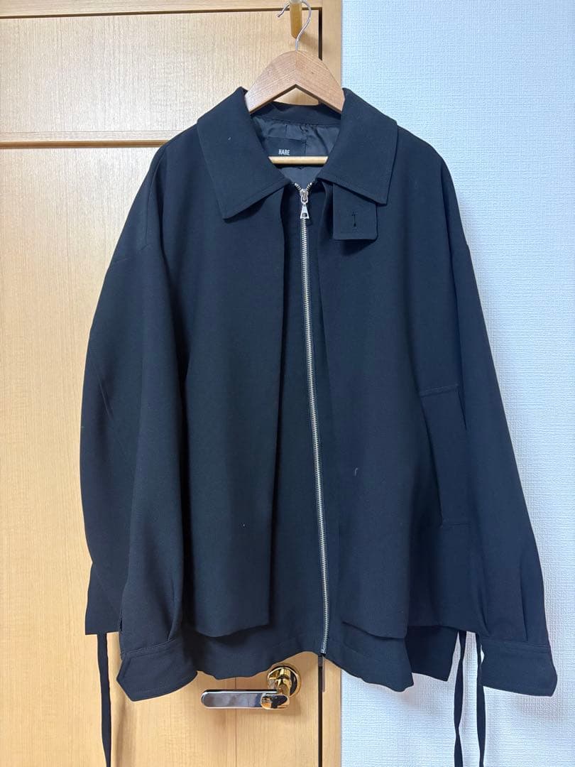 HARE ハレ　レイヤードZIPブルゾン ブラック ジップアップ