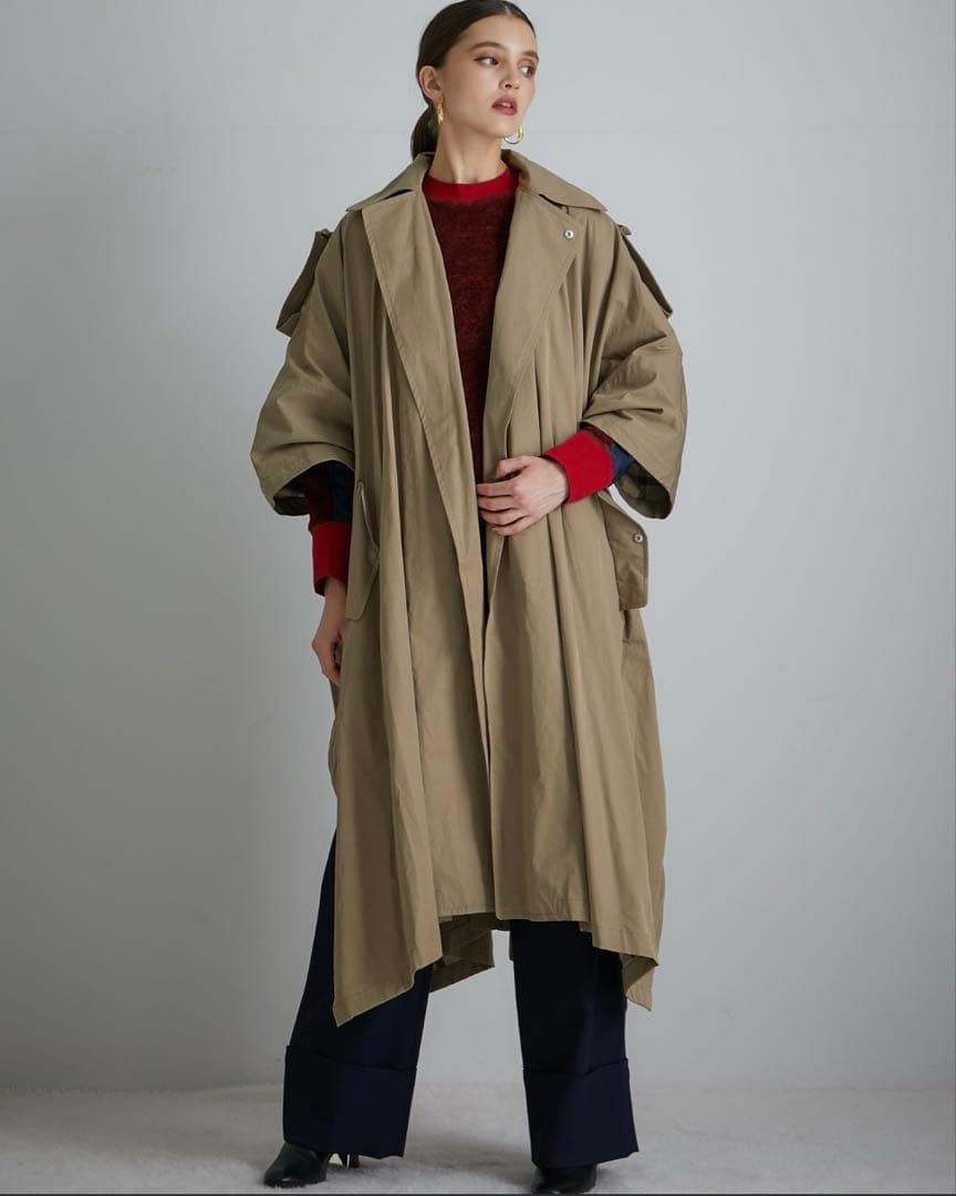 新品 TOGA PULLA トレンチクロークコート