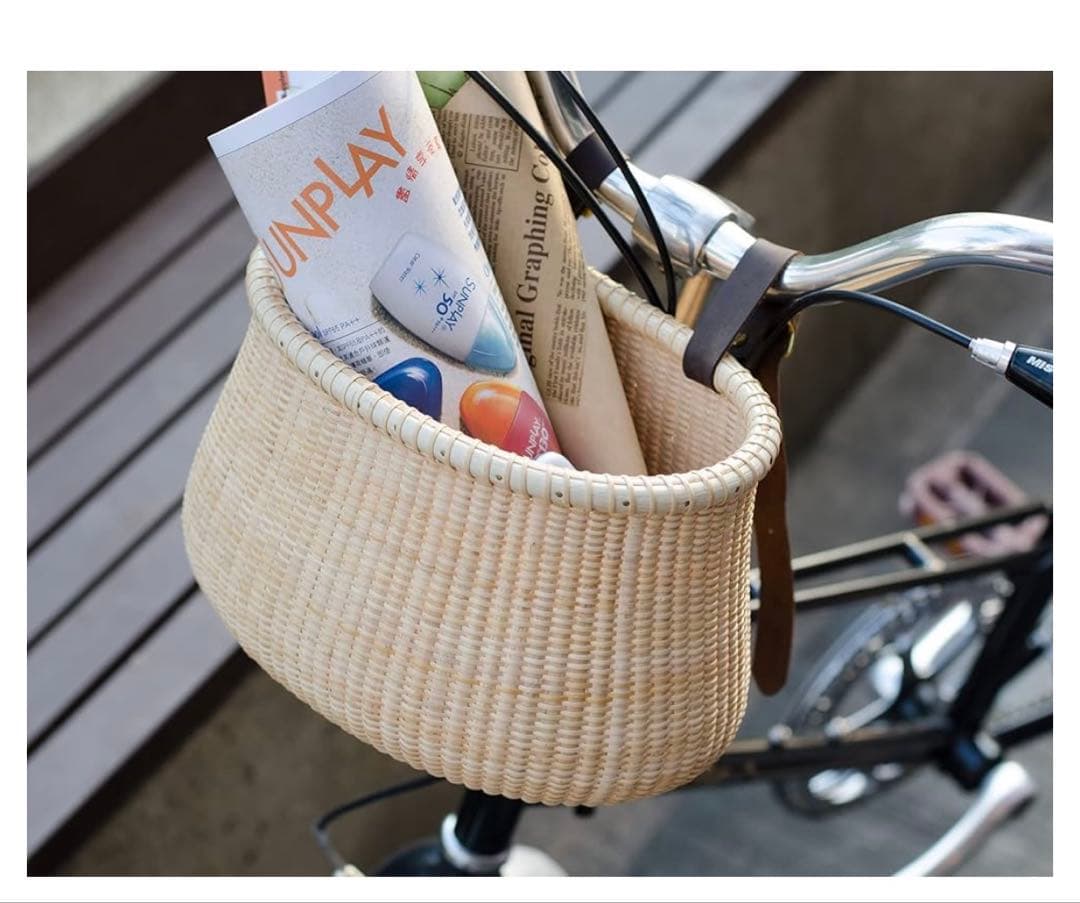 Teng Tian ナンタケットバスケット自転車かご 前バスケット 壁掛けかご