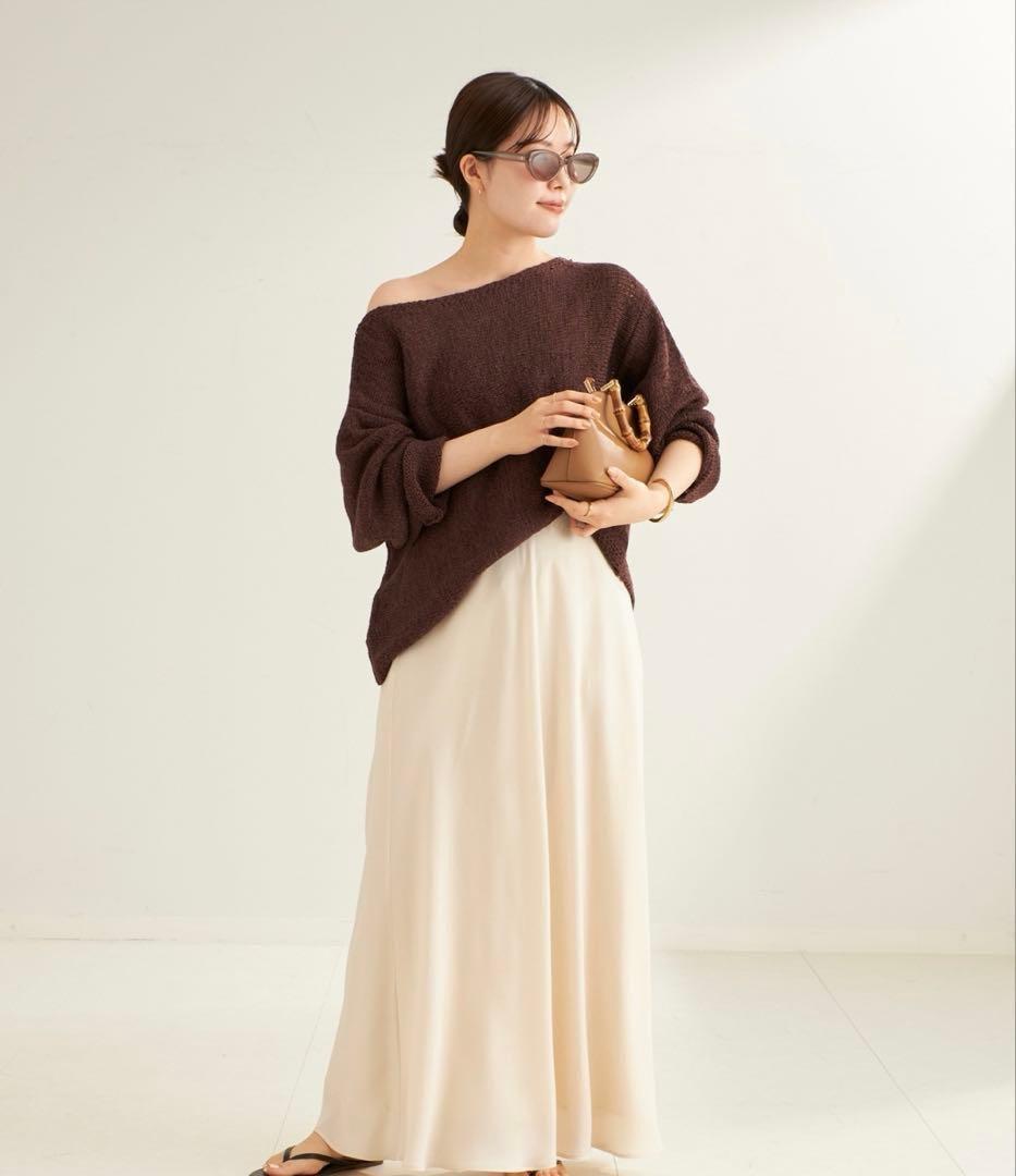 【試着のみ】plage Washable Fibril Drape スカート34