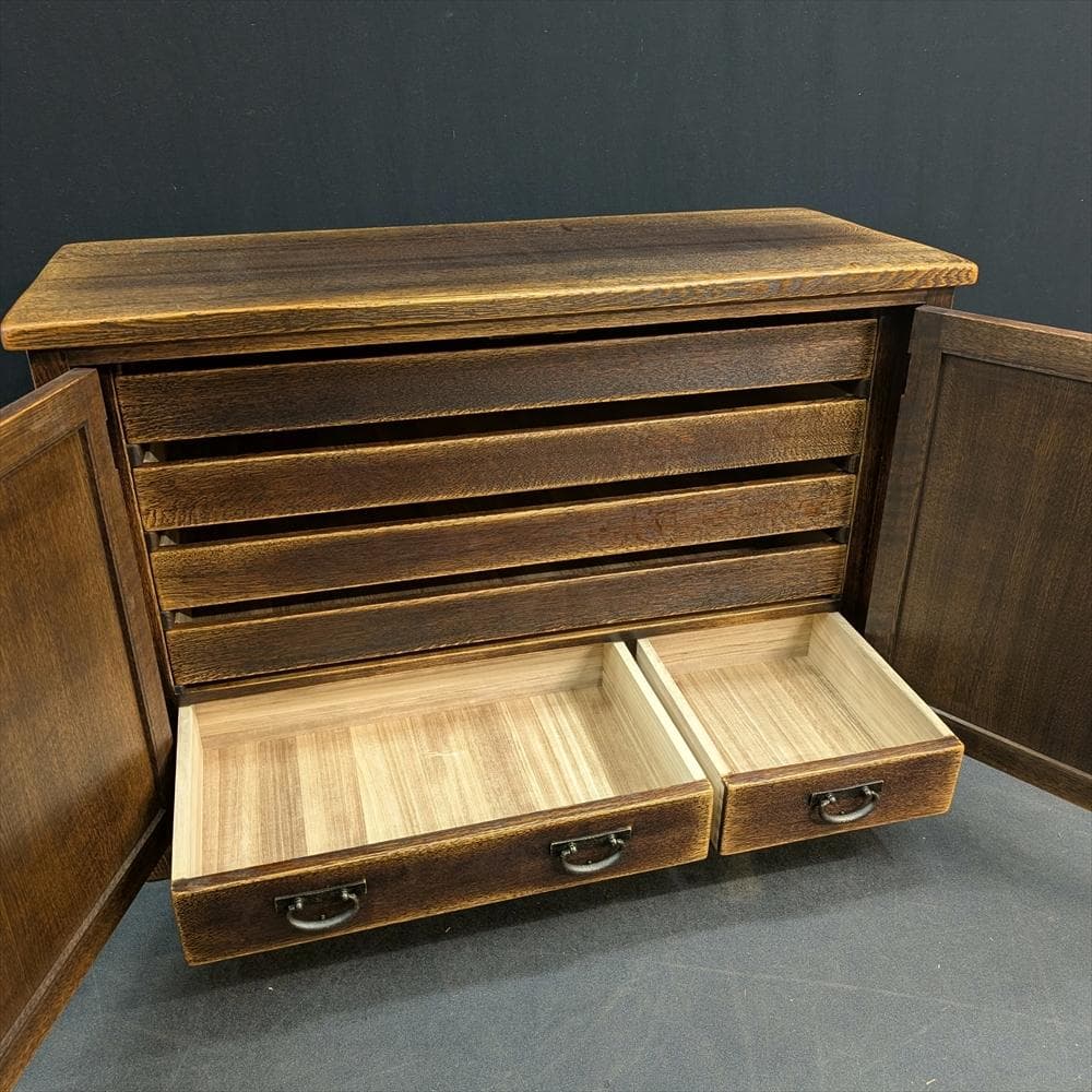 美品　水屋の匠　久遠色　楢 ナラ材　無垢　和箪笥　着物箪笥　箪笥　たんす　タンス