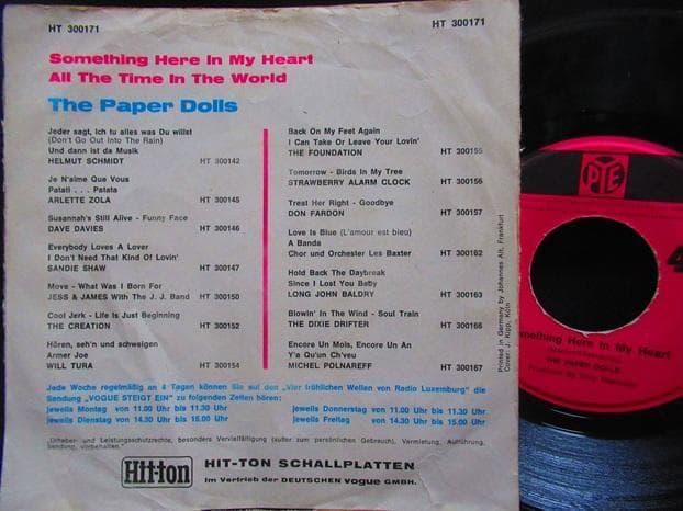 9【Paper Dolls/希少 ドイツ原盤7インチ】モッズ/mods/60年代