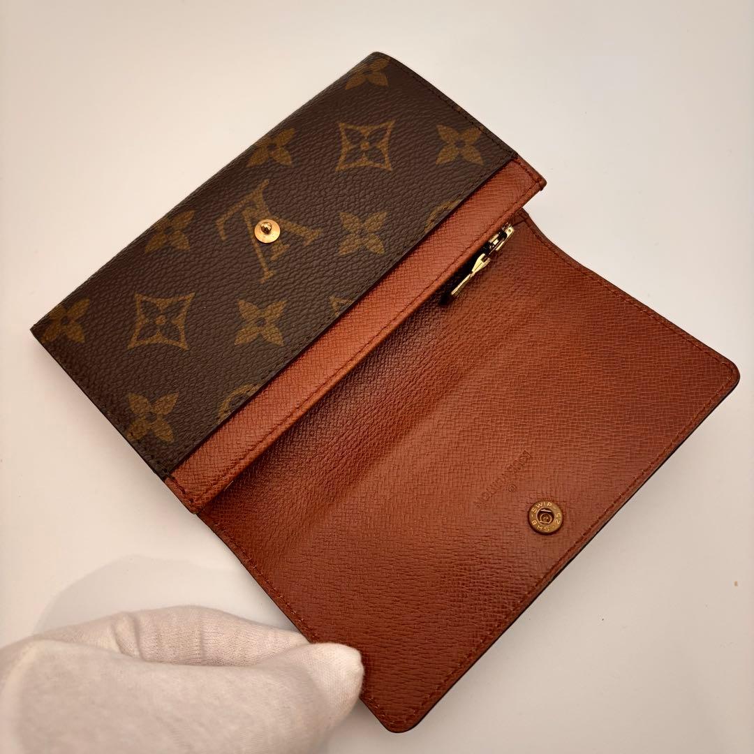 【鑑定済み】ルイヴィトン✨モノグラム✨ポルトモネジップ✨二つ折り財布