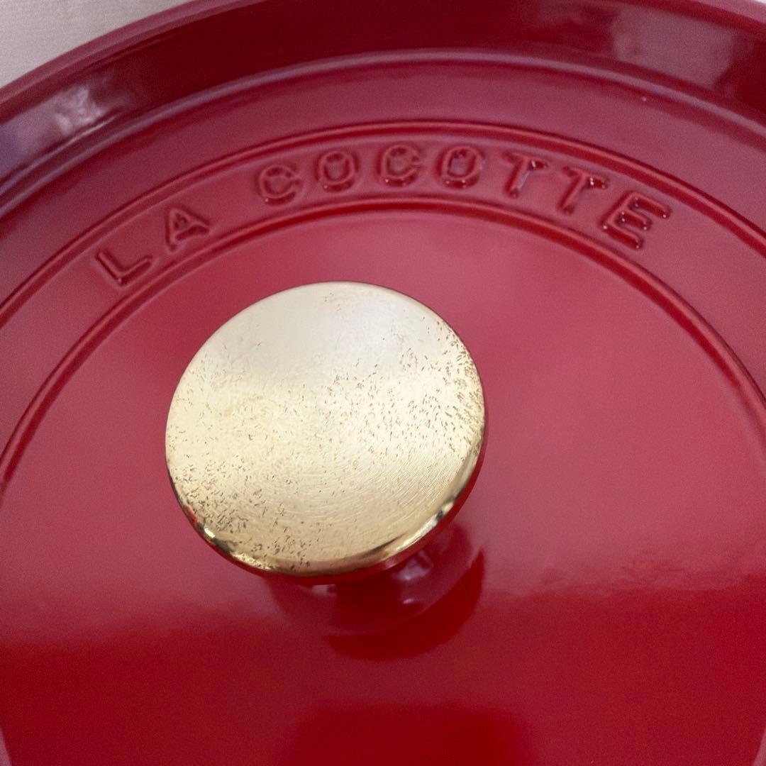 Staub ストウブ シャロー ココット 26cm チェリー
