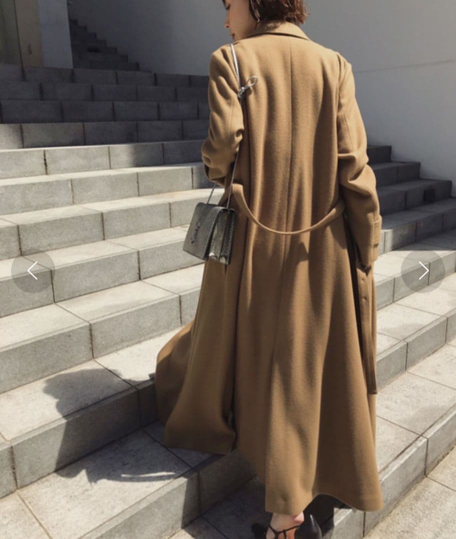 Ameri　BELT FLARE LONG COAT