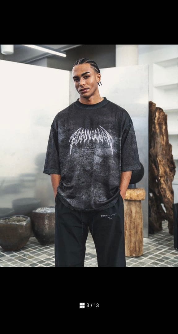 LYFT　Death l Logo Vintage Mesh T XL