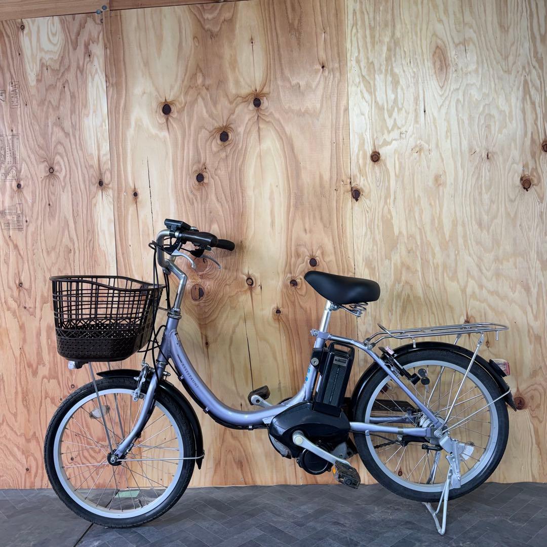 電動アシスト自転車 シルバー 20インチ バスケット付き