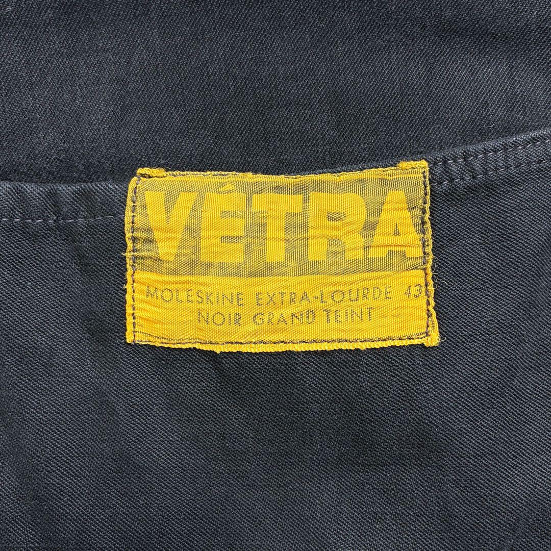 60s フランスヴィンテージ VETRA ブラックモールスキン ワークジャケット