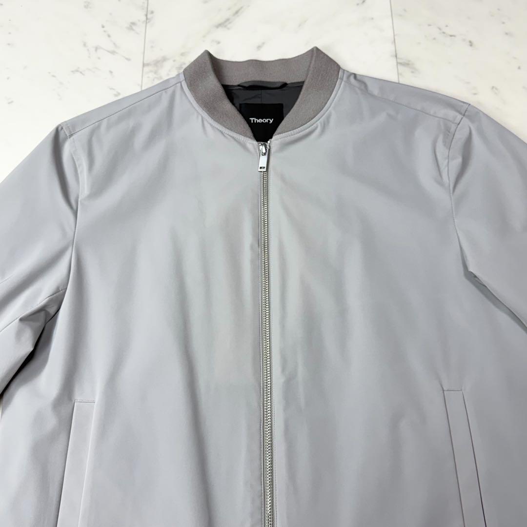 美品 セオリー Theory ボンバージャケット ブルゾン グレー Mサイズ