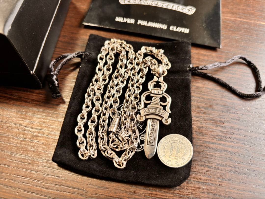 極美品 ⚜️クロムハーツ⚜️ ネックレス925シルバー CHROME ダガー