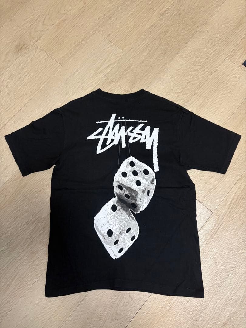 STUSSY ステューシー ダイスバックプリントTシャツ ブラック M 半袖