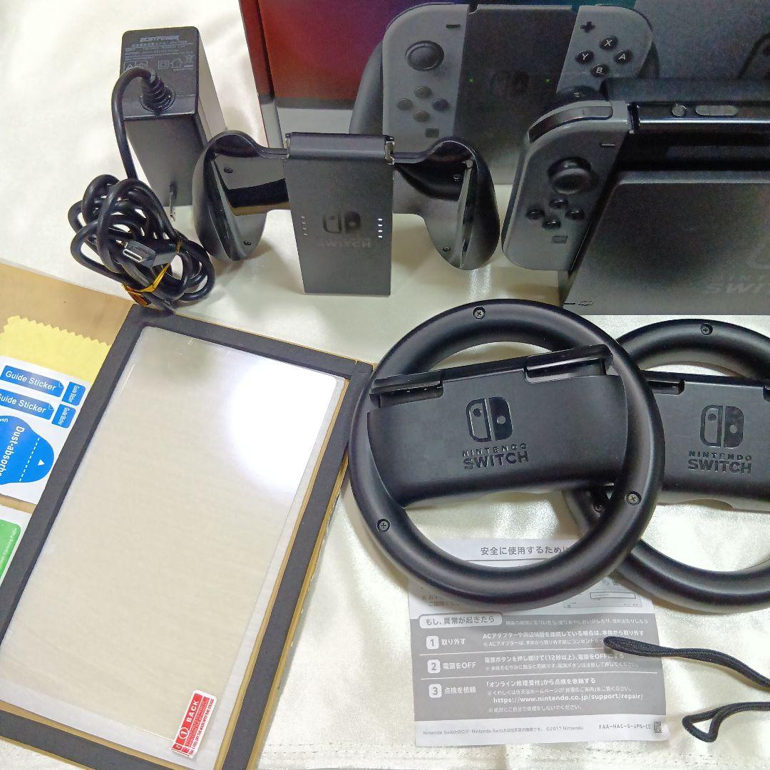 ✨️外箱あり・動作良好✨️Switch 本体セット＋ハンドル2個＋新品フィルム付
