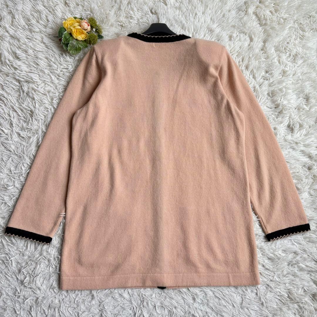 美品♡フォクシー カーディガン カシミヤ100% バイカラー ミドル丈 42